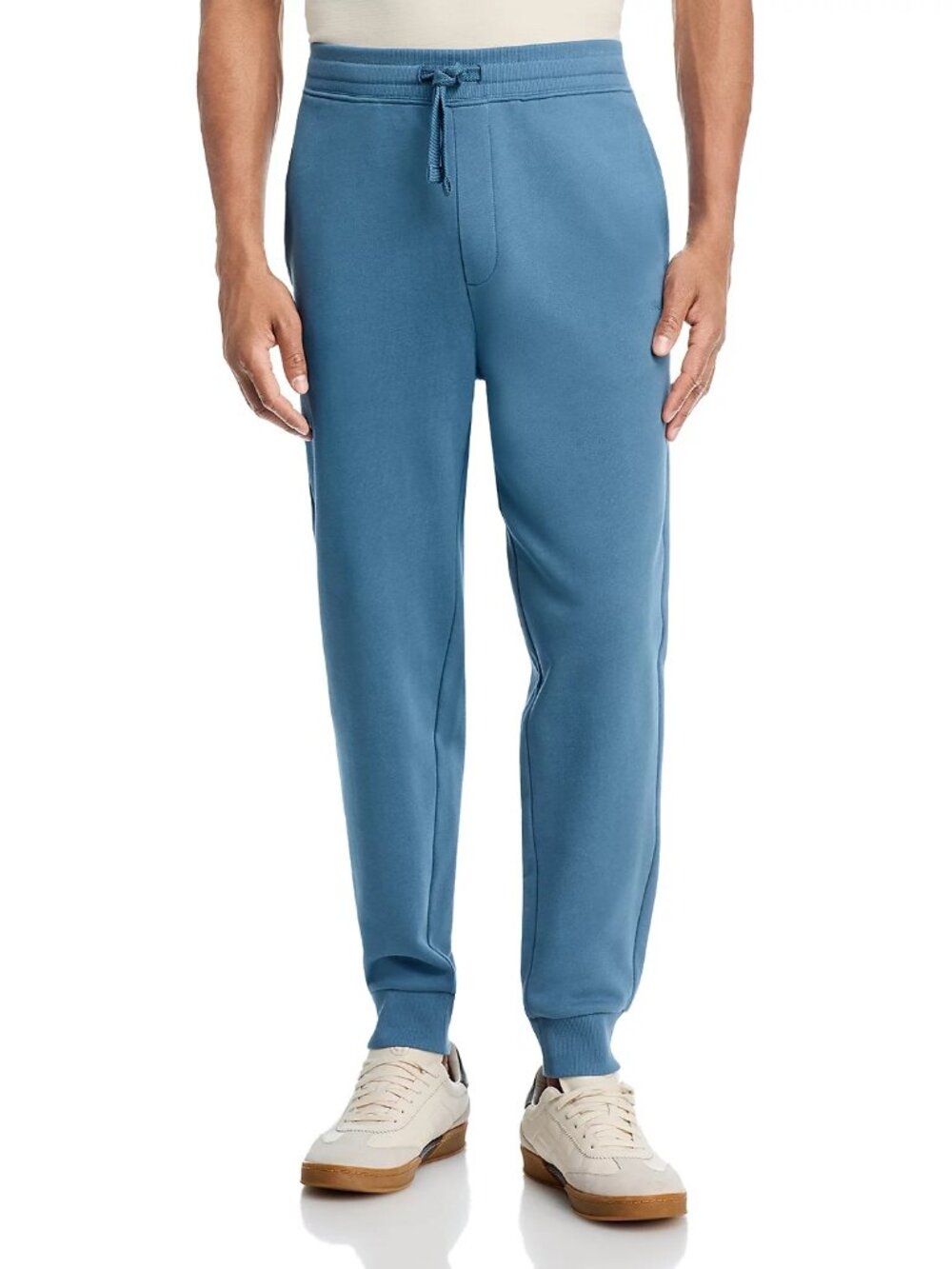 HUGO Boss Mens Open Blue Cotton Drawstring Elastic Jogger Sweatpants NWT $109